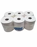 Tissue Expert Handtuchrollen, 6 Universalrollen, Handtuch, Papierhandtuch, 2-lagig, 675 Blatt pro Rolle, weiß, perforiertes Papier, Innen- und Außenabwicklung