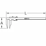 KS Tools 300.0542 Werkstatt-Messschieber ohne Spitzen, 0-250mm