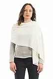 Dalle Piane Cashmere Damen Stola Kaschmir-Mix - Weiß