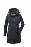 Killtec Damen Parka Funktionsparka mit abzippbarer Kapuze KOW 165 WMN PRK wasserdicht, Winddicht, atmungsaktiv 00200-schwarz 36