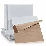 Quadratische Akustikplatten selbstklebend 12 Stück I Schallabsorber Schallschutz mit hoher Dichte für Wand Decken Holz & Tür - Akustikpanel Schallschutzplatten Akustikplatte, 30x30x0.9cm, Weiß