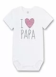 Sanetta Baby-Body kurzarm weiß I love Papa | Hochwertiger und nachhaltiger Body für Babys aus Bio-Baumwolle. Baby Body