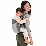 Beco Toddler Cool Babytrage & Kindertrage (9-27 kg) - Atmungsaktive 3D-Performance-Mesh Trage Kleinkind, Hüftfreundlich mit 2 Tragepositionen: Bauchtrage & Rückentrage (Dunkelgrau)