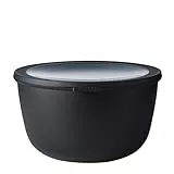 Mepal Multi Bowl Cirqula Round - Mikrowellen Geschir - Geeignet als Luftdichte Aufbewahrungsbox für den Kühlschrank, Mikrowellengeschirr & als Frischhaltedosen - 3000 ml - Nordic black