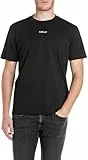 Replay Herren T-Shirt Kurzarm Basic, Schwarz (Black), L