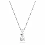 Swarovski Stilla Attract Trilogy Anhänger, Rund, Weiss, Rhodiniert