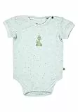 Sterntaler Body kurzarm mit Dino Rexi Print – praktische Druckknöpfe – Baumwolljersey – Jungen Unterwäsche – bequem & elastisch - ab Geburt – helltürkis – Größe 56