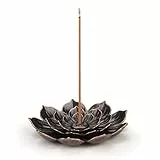 SLKIJDHFB Lotus Stick Räuchergefäß Weihrauchhalter Brenner Lotus Weihrauchbrenner 6 Loch Weihrauchbrenner Räuchergefäss Duft Zubehör mit abnehmbarem Aschefänger