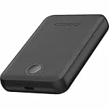 OtterBox Wireless Power Bank für MagSafe, Schlanker externer Akku mit USB-C-auf-USB-C-Kabel Ausgangsleistung, Status LED, 5000 mAh Robustes Design für iPhone, Schwarz