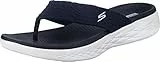 Skechers Damen On-the-go 600 Sunny Flip-flops, Navy Textile, 39 EU