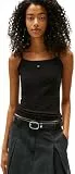 Tommy Jeans Damen Top Essential Strap mit Spaghettiträgern, Schwarz (Black), S