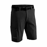 Maier Sports Huang, Kurze Herren Wanderhose, Wasserabweisende Bermuda für Trekking und Hiking, PFC-frei, mSTRETCH pro 4 & Dryprotec, Schwarz, 52 (W36/L32)