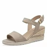 s.Oliver Damen Sandalen mit Keilabsatz Sommer, Beige (Light Taupe), 40 EU