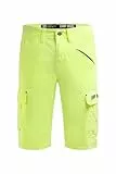Camp David Herren Cargo Shorts mit 3D-Logo-Stickerei Neon Lime, L