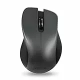 Perixx PERIMICE-821IB Kabellose Bluetooth-Maus, leises Klicken, ergonomisches Design, 10 m Reichweite, Iron Black