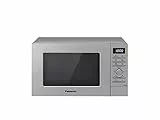Panasonic NN-J19KSMEPG Mikrowelle und Grill mit Drehteller, 20 Liter, Edelstahl, 800 W, Grill 1000 W, 9 automatische Programme, Silber