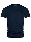 Indicode Herren INAndorra T-Shirt mit Rundhals-Ausschnitt | Herrenshirt Sommershirt für Männer Navy, L