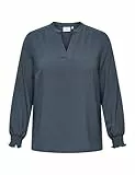 ONLY CARMAKOMA Damen Carmetta Life V-Neck Top WVN Noos, Ombre Blue, 54