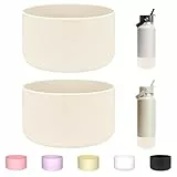 WK IEASON 2Pcs Protective Silicone Base Boot for Hydro Flask 32OZ 40OZ Wide Mouth Flask Water Bottle,Anti-Slip Silicone Sleeve Cover Bumper for Hydro Water Bottle Accessories 3.56inch Bottom Diameter
