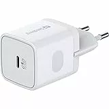 Sandberg USB-C AC Charger PD20W, USB-C Ladegerät, Schnellladestecker für USB-C Geräte, 1x USB-C Anschlüsse, EU-Netzstecker, Kompakter PD Ladeadapter für Handy Kamera Tablet Smartphone