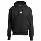 adidas Herren Essentials FEELCOZY French Terry Hoodie, Black/White, S