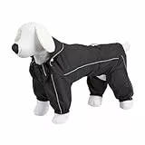 Kerbl Pet Regenmantel Manchester, Hundejacke, Hundemantel, schwarz, 50cm, Polyester, Hunde, mit Beinschutz