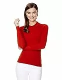 Vincenzo Boretti Damen Pullover Stehkragen Rundhals Ausschnitt modern elegant Chick edel weich Strick-Pullover rot XL