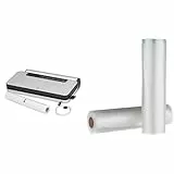 WMF Lono Vakuumiergerät 90 W, Folienschweißgerät mit abnehmbarer Folienbox & Amazon Basics 22 cm x 500 cm, 2 Rollen für Vakuumierer, Kunststoff, Klar