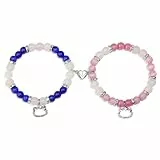 ARHZ 2 Stück Matching Bracelets Couple Armband Magnetische Matching Pärchen Armbänder, Fernbeziehung Armbänder für Paare und Beste Freunde, Geschenk für Valentinstag Jubiläumstag(Katzenauge)