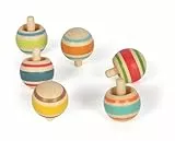 small foot Wendekreisel-Set aus Holz, ideales Mitbringel, 6 Kreisel, Beschäftigung für Kinder ab 3 Jahren, 12606