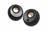 CREATIVE Pebble V3 Desktop-Lautsprecher USB-C 2.0 mit USB Audio, Clear Dialog, Bluetooth 5.0, 8W RMS mit 16W Spitzenleistung, USB-A-Adapter inklusive (schwarz)