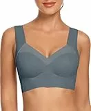 WOWENY Damen Nahtlos Spitzen BH ohne Bügel Weicher Push Up Gepolstert Atmungsaktiver und Leichter Klassische Bustier Damen Modern Feeling