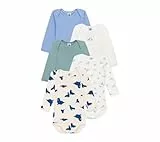 Petit Bateau Unisex Baby A0CCS Wir Langarm-Bodys, Variante 1, 12 Monate (5er Pack)