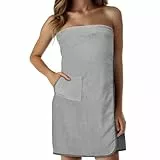 HOMELEVEL Saunakilt für Damen - Saunatuch Damen aus Baumwolle - Saunahandtuch mit Tasche - Sauna Kilt für Frauen - Handtuchkleid - Sauna Tuch Saunakleid Handtuch Frauen