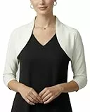 BlackButterfly Maßgeschneiderte 3/4 Hülse Bolero (Elfenbein, L)