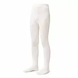 STEVEN Kinder Strumpfhose 240 DEN aus Baumwolle, atmungsaktiv, Kinderstrumpfhosen für Jungen und Mädchen Ecru/104cm-110cm