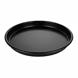 ASelected pizzablech Pizza Backblech Pizzablech Rund Antihaftbeschichtet Spülmaschinenfest Pizzablech für Ofen Karbonstahl Pizzaofenblech für Backofen (27 CM)