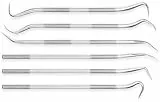 DONAU ELEKTRONIK Haken-Set, 6-teilig, 140 mm, Silber, 4.5 mm, Metall