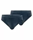 FALKE Herren Slip Daily Comfort Multipack M Sl Baumwolle atmungsaktiv 2 Stück, Grau Midnight 6366, L
