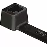 HellermannTyton T18L Polyamid 6.6 (PA66) Kabelbinder lösbar Schwarz 2,5 mm x 205mm, Packung a 100 Stück