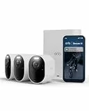 Arlo Ultra 3 Überwachungskamera Aussen WLAN, Kabellos, 4K UHD, KI-Erkennung, Auto-Tracking, Farb-Nachtsicht, Zwei-Wege-Audio, Lokaler Speicher, mit Arlo Secure Testversion, 3 Kameras mit Smarthub