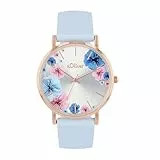 s.Oliver Armbanduhr Damen Quarzuhr Analog, mit Silikon Armband, Silber, 3 bar Wasserdicht, Kommt in Uhren Geschenk Box