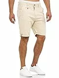 Indicode Herren Cuba Chino Shorts mit 5 Taschen aus Baumwollgemisch | Bermuda Sommershorts für Männer Fog, XL