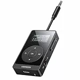 UGREEN Transmitter Empfänger Bluetooth 5.3 Adapter Bluetooth Jack 2 in 1 mit AptX niedrige Latenz OLED-Display Dual Connection kompatibel mit TV PC Kopfhörer Flugzeug Auto Lautsprecher Gym