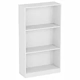 Vida Designs Cambridge Bücherregal mit 3 Ebenen, mittelgroß, weißes Holzregal, Aufbewahrungseinheit, Büro, Wohnzimmermöbel, Holz, 108 x 60 x 24 cm