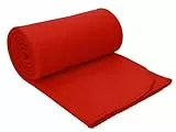 Betz Fleecedecke 130x170 cm 180g/m² – Weiche Wohndecke & Kuscheldecke – Flauschige Sofadecke als Tagesdecke – Leicht, wärmend & pflegeleicht – Farbe Rot