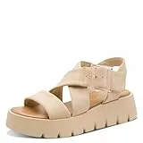 MARCO TOZZI Damen Sandale weiches Feel Me Fußbett weiches Innenfutter Stilvoll, beige (TAUPE), 38 EU