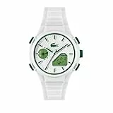 Lacoste Analoge-Digitale Multifunktions-Quarzuhr für Herren Kollektion LC33 mit Weisses Silikonarmband - 2011364
