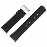 Skagen Uhrenarmband 22mm Leder Schwarz verschraubter Anstoß - SKW6104