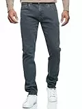 Indicode Herren INSamario Jeanshose aus 99% Baumwolle mit 5 Taschen | Denim Herrenjeans Dk Grey, 38/32